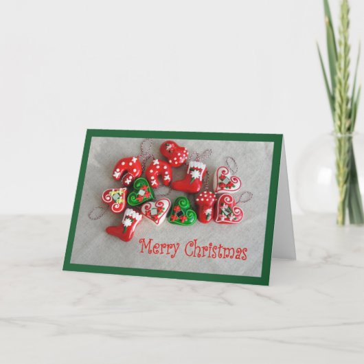 Vrolijk kerstwenskaart feestdagen kaart (Voorkant)