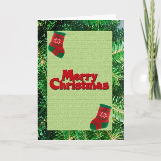 Vrolijk kerstwenskaart feestdagen kaart (Voorkant)