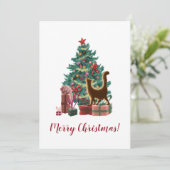 Vrolijk kerstWenskaart Feestdagenkaart (Staand voorkant)