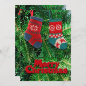 vrolijk kerstwenskaart feestdagenkaart (Voorkant / Achterkant)