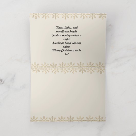 Vrolijk kerstWenskaart Folie Wenskaart (Binnenlaag)