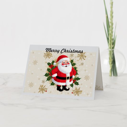 Vrolijk kerstWenskaart Folie Wenskaart (Voorkant)