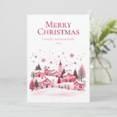 Vrolijk kerstWenskaart Kaart (Staand voorkant)