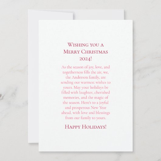 Vrolijk kerstWenskaart Kaart (Achterkant)