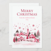 Vrolijk kerstWenskaart Kaart (Voorkant / Achterkant)