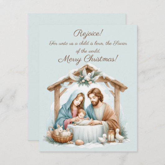 Vrolijk kerstWenskaart Kaart (Voorkant / Achterkant)