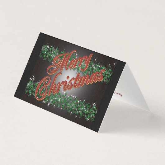 Vrolijk kerstwenskaart kaart (Voorkant)