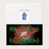 Vrolijk kerstwenskaart kaart (Buitenkant ongevouwen)