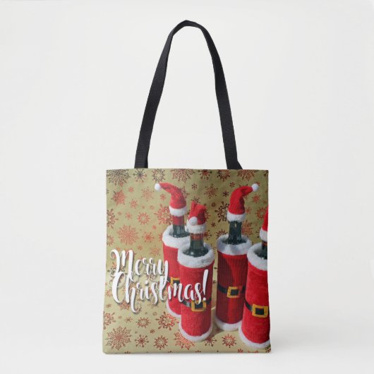 Vrolijk kerstwijn Canvas tas! Tote Bag (Voorkant)