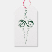 Vrolijk kerstwinter groen vakantie Ornament Cadeaulabel (Voorkant)