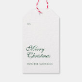 Vrolijk kerstwinter groen vakantie Ornament Cadeaulabel (Achterkant)