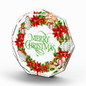 Vrolijk kerstwinter vakantie krans fotoblok (Rechts)