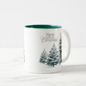 Vrolijk kerstwintersceen Mok met tweetone koffie (Voorkant rechts)