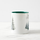 Vrolijk kerstwintersceen Mok met tweetone koffie (Center)