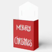 Vrolijk kerstwit bedankdoosjes (Geopend)