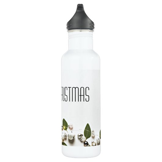 Vrolijk kerstwit Bells Modern Design Waterfles (Rechts)