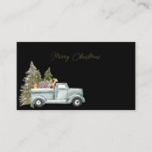 Vrolijk kerstwit Boerderij Vrachtkerstbomen Visitekaartje (Voorkant)