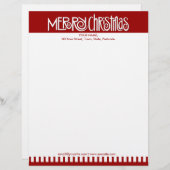 Vrolijk kerstwit briefhoofd (Voorkant / Achterkant)