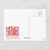 Vrolijk kerstwit Briefkaart (Achterkant)