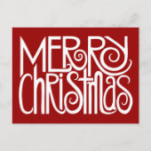 Vrolijk kerstwit Briefkaart (Voorkant)