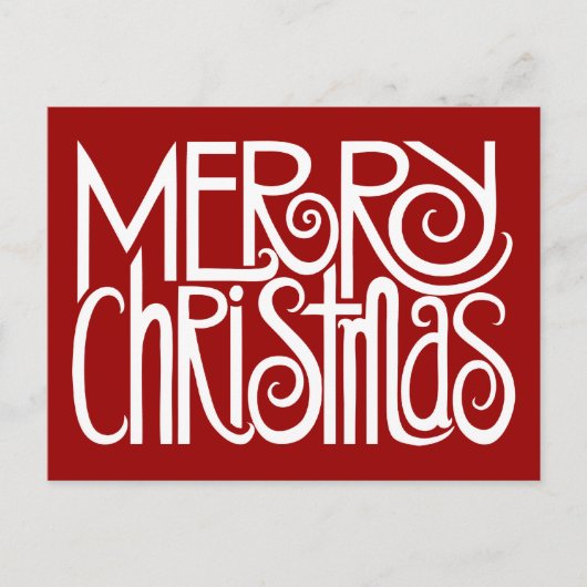 Vrolijk kerstwit Briefkaart (Voorkant)