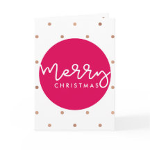 Vrolijk kerstwit en roze met gouden look Stippen