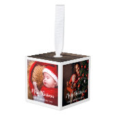 Vrolijk kerstwit lijst, handgeschreven modern decoratie (Voorkant hoekig)