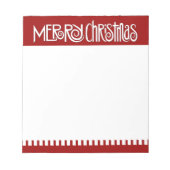 Vrolijk kerstwit Notitieblok (Voorkant)