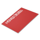 Vrolijk kerstwit Notitieblok (Schuin)