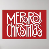 Vrolijk kerstwit Poster (Voorkant)