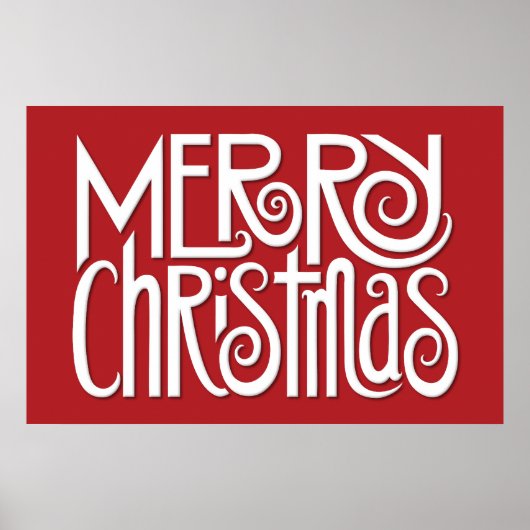 Vrolijk kerstwit Poster (Voorkant)