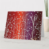 Vrolijk kerstwit rendiertje Elegant Red Custom Kaart (Achterkant)