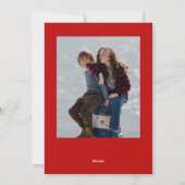 Vrolijk kerstwit script 3 Foto Collage Feestdagenkaart (Achterkant)