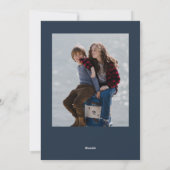 Vrolijk kerstwit script 3 Foto Collage Feestdagenkaart (Achterkant)