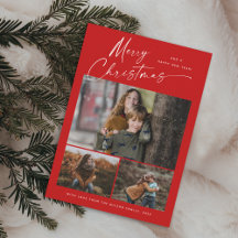 Vrolijk kerstwit script 3 Foto Collage