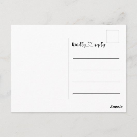 Vrolijk kerstwit script Volledige foto Briefkaart (Achterkant)