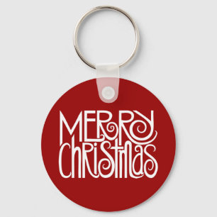 Vrolijk kerstwit Sleutelhanger