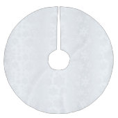 Vrolijk kerstwit Snowflake Satin Kerstboom Rok (Voorkant)