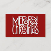 Vrolijk kerstwit Visitekaartje (Achterkant)