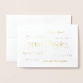 Vrolijk kerstwoord cloud Folie Wenskaart Folie Kaarten (Voorkant met envelop)