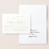 Vrolijk kerstwoord cloud Folie Wenskaart Kaarten (Display)