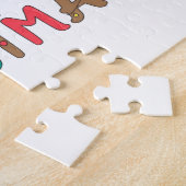 Vrolijk kerstwoord element legpuzzel (Zijkant)