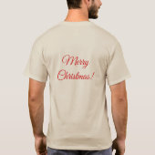 Vrolijk kerstzand wit Beer Star Monogram T-shirt (Achterkant)