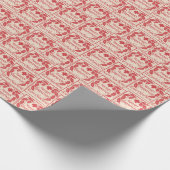  Vrolijk Kerstzegel Rode Collage Ephemera Cadeaupapier (Hoek)