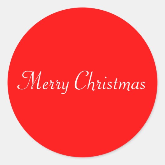 Vrolijk kerstzegel ronde sticker (Voorkant)