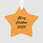 Vrolijk Kerstzegeningen Bijbelvers Sinaasappel Ste Ornament (achterkant)