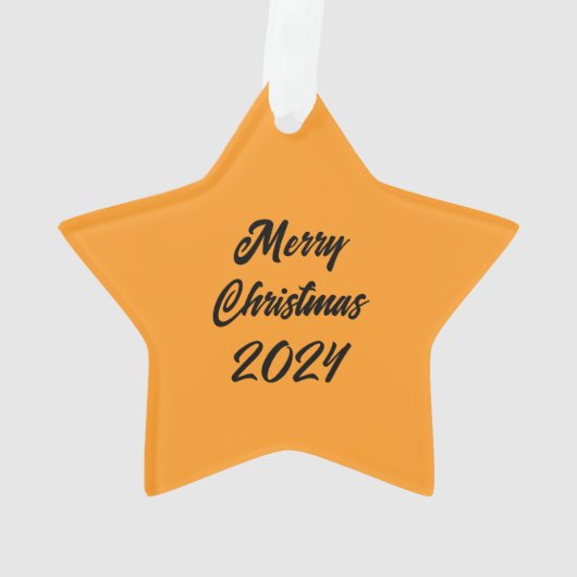 Vrolijk Kerstzegeningen Bijbelvers Sinaasappel Ste Ornament (achterkant)