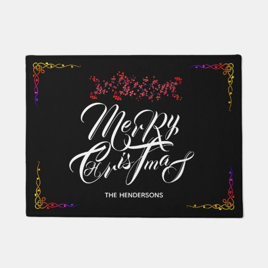 Vrolijk kerstzwart - deurmat (Voorkant)