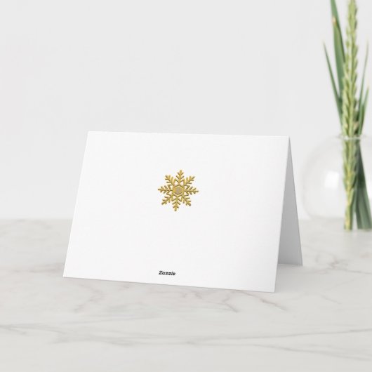 Vrolijk kerstzwart en gouden persoonlijke Kaart (Achterkant)