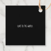 Vrolijk kerstzwart-wit cadeauLabel Bedankjes Labels (Achterkant)